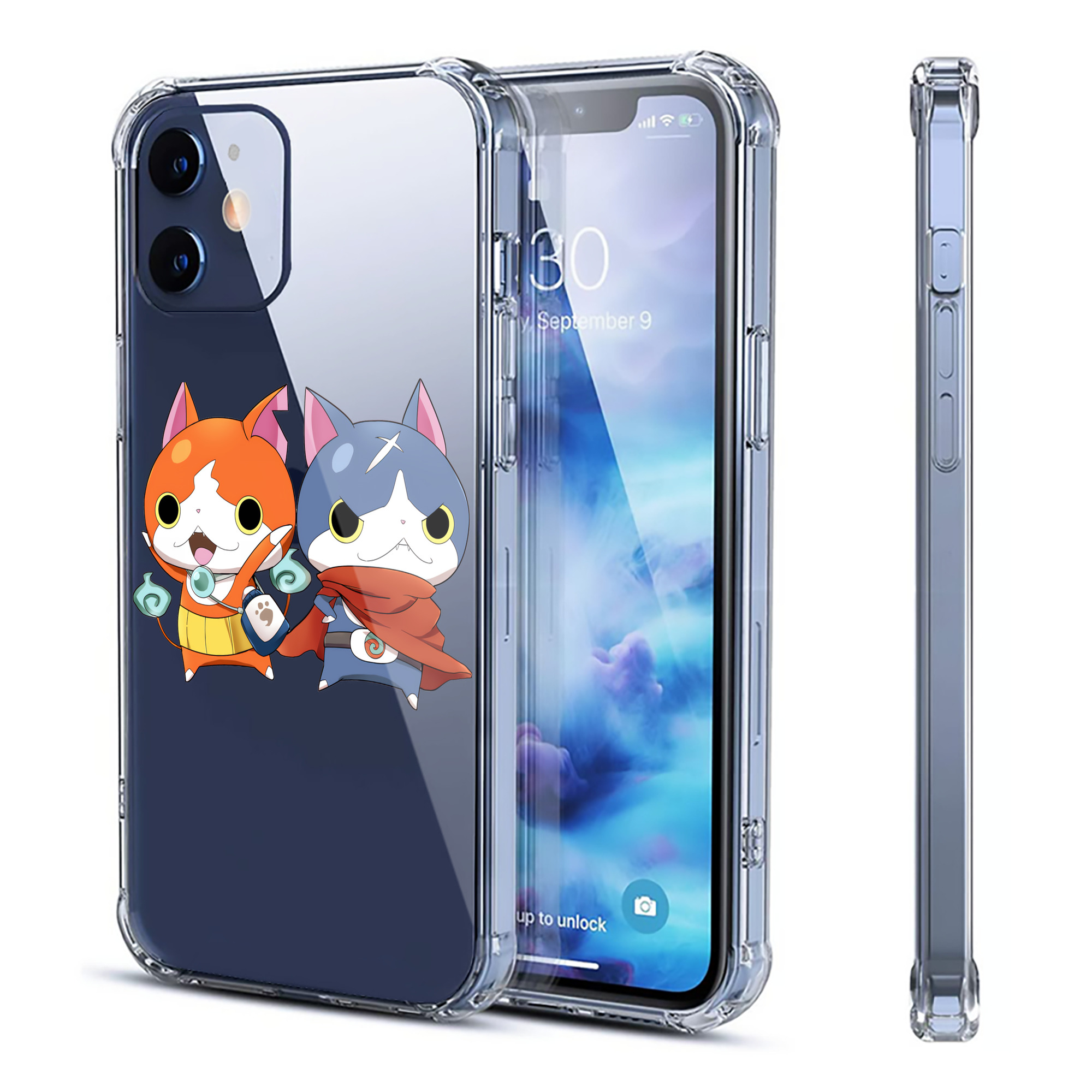 （画像用） 妖怪ウォッチ Yo-kai Watch 【iPhone 12シリーズ対応】透明スマホケース（クリアソフトケース）
